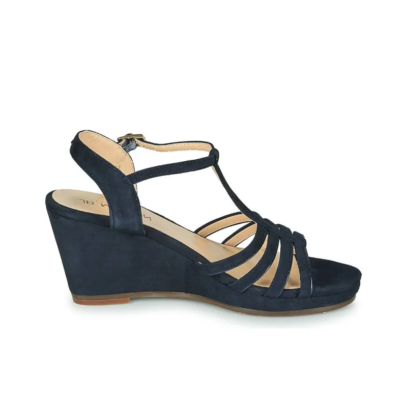 JB MARTIN Quira Strap Sandals 8cm Women's Dark Blue-1