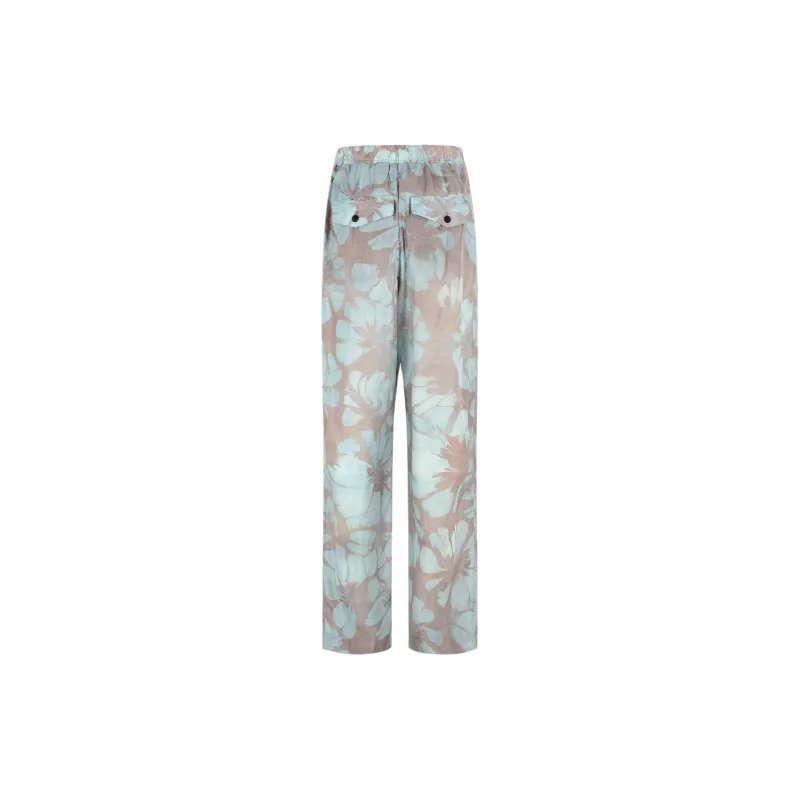 DRIES VAN NOTEN Allover Floral Printed Drawstring Trousers-1