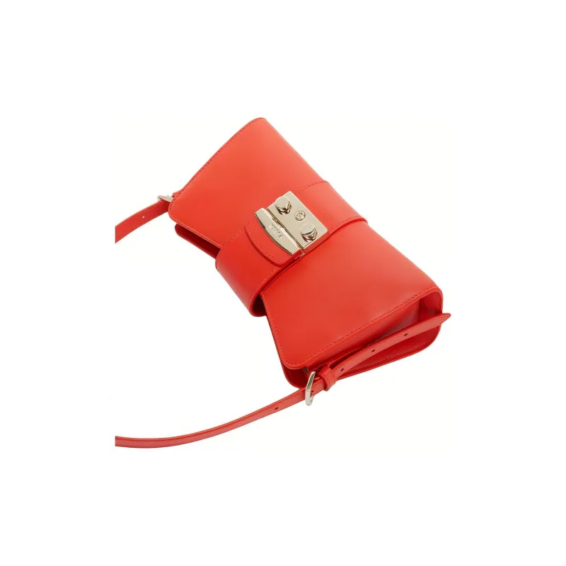 Furla Metropolis Collection Leather Handbag Shoulder Bag Women's Red-1
