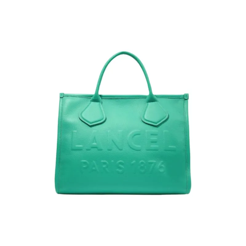 LANCEL Cow Leather Tote Bag, Shopping Bag, Shoulder Bag, Handbag Women's Green-0