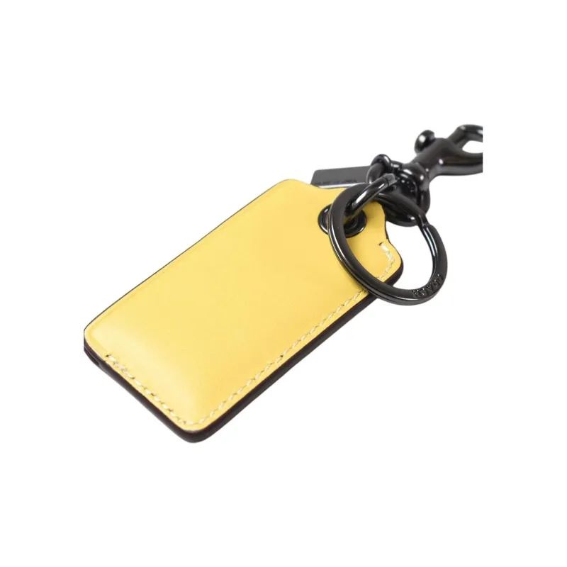 COACH Calfskin Bottle Opener Bag Accessory Women's Vintage Yellow-2