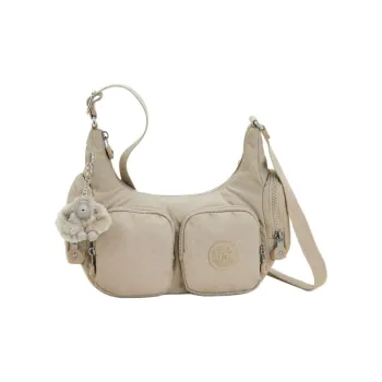 Kipling Polyamide Shoulder Bag Small Size Women's Beige