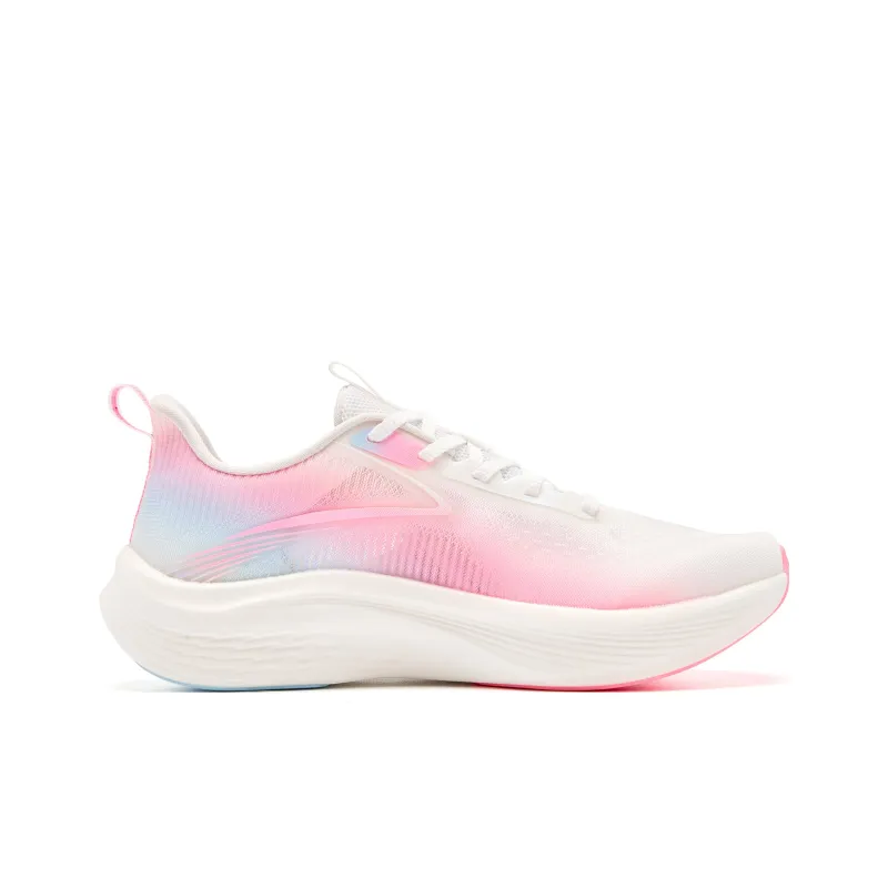 QIAODAN Light Speed 5.0 Running Shoes Women's Low Top Jordan White/Bright Pink-1