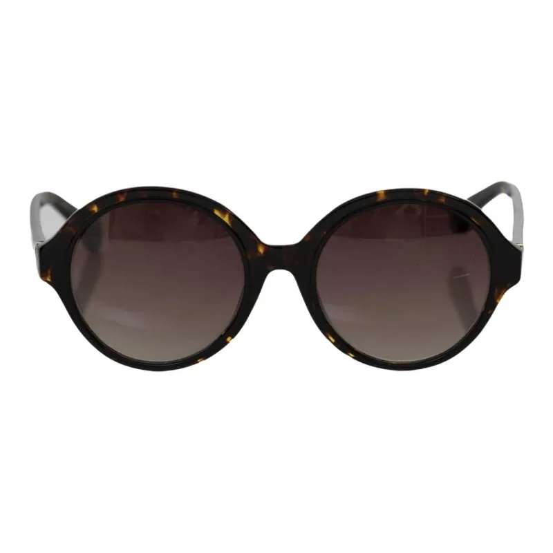 Frankie Morello Acetate Round Sunglasses Women's Black-1