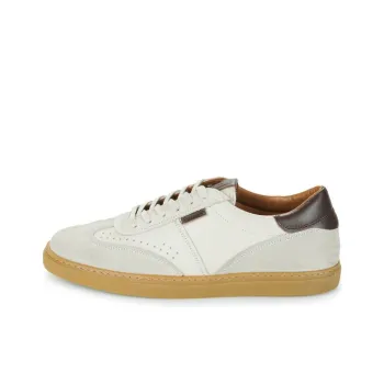 PELLET GABRIEL Low Top Skateboard Shoes Men's White Beige Brown