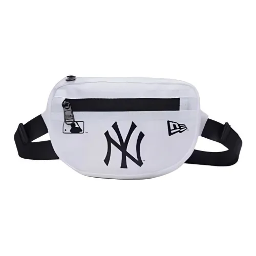New Era × MLB Collaboration Polyester One Shoulder Crossbody Fanny Pack Small Size Unisex White