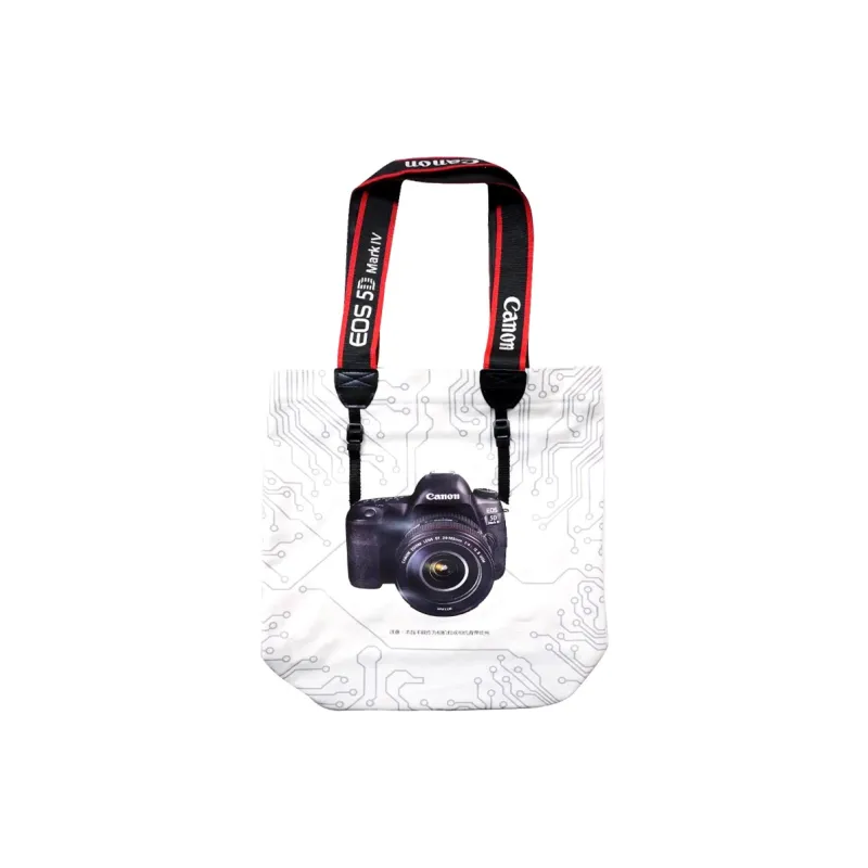 Canon Portable Casual Canvas Camera Bag R5 Shopping Bag Styling Individual Students Commemoration Crossbody Bag-0