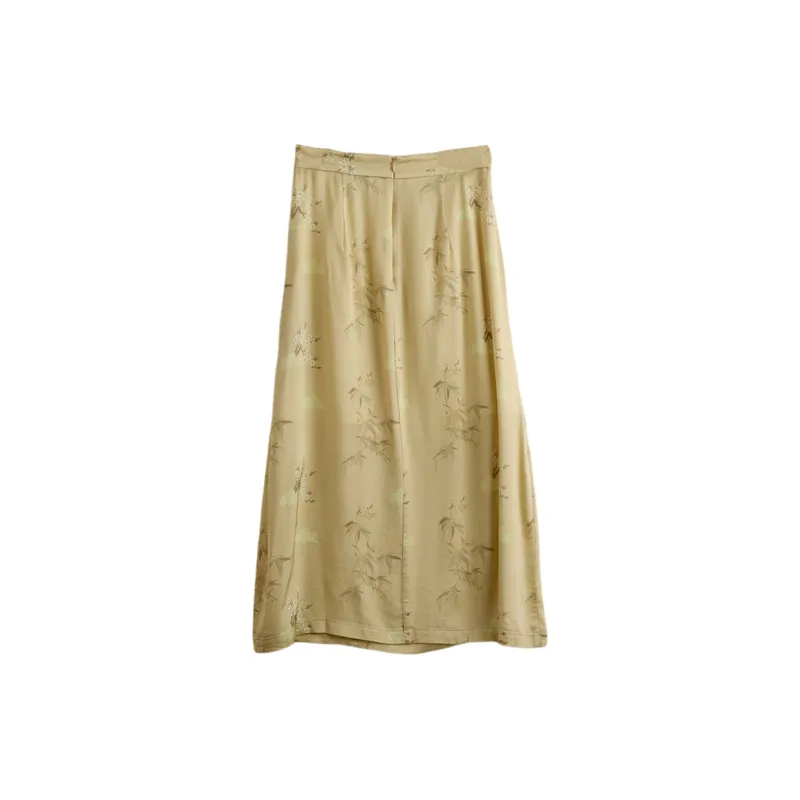 SETIROM Casual Long Skirt Women's Yellow-1