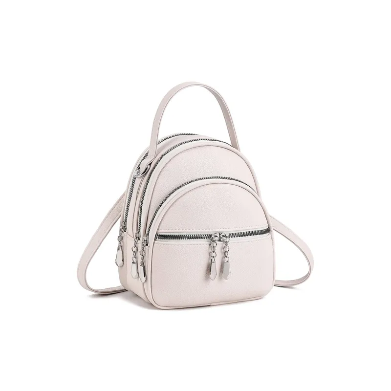 SURELAPTOP PU Backpacks Backpack Regular Women's White/Black/Khaki/Blue-4