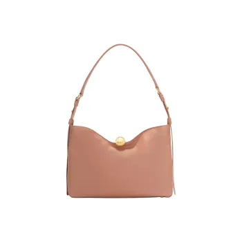 Furla Calfskin Handbag, Shoulder Bag Medium Size Women's Pink Orange