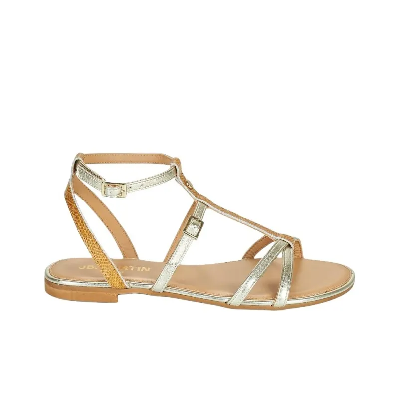 JB MARTIN ALICIA Strap Sandals Women's Gold-1