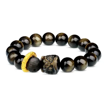 CHINA GOLD Obsidian Bracelets Unisex