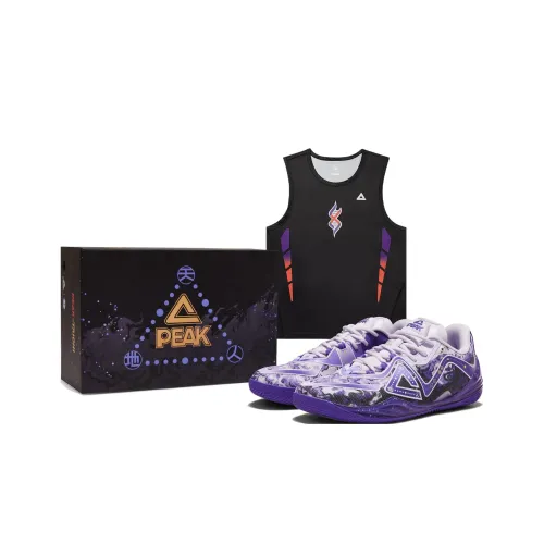 PEAK Anti Slip And Wear Resistant Lightweight Rebound Low Top Basketball Shoes Men's Lavender