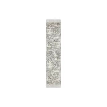 DIOR Cashmere Knit Scarves Unisex Gray