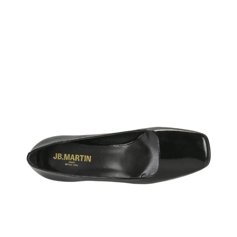 JB MARTIN Viva Chunky Heel High Heels 5cm Women's Black-5