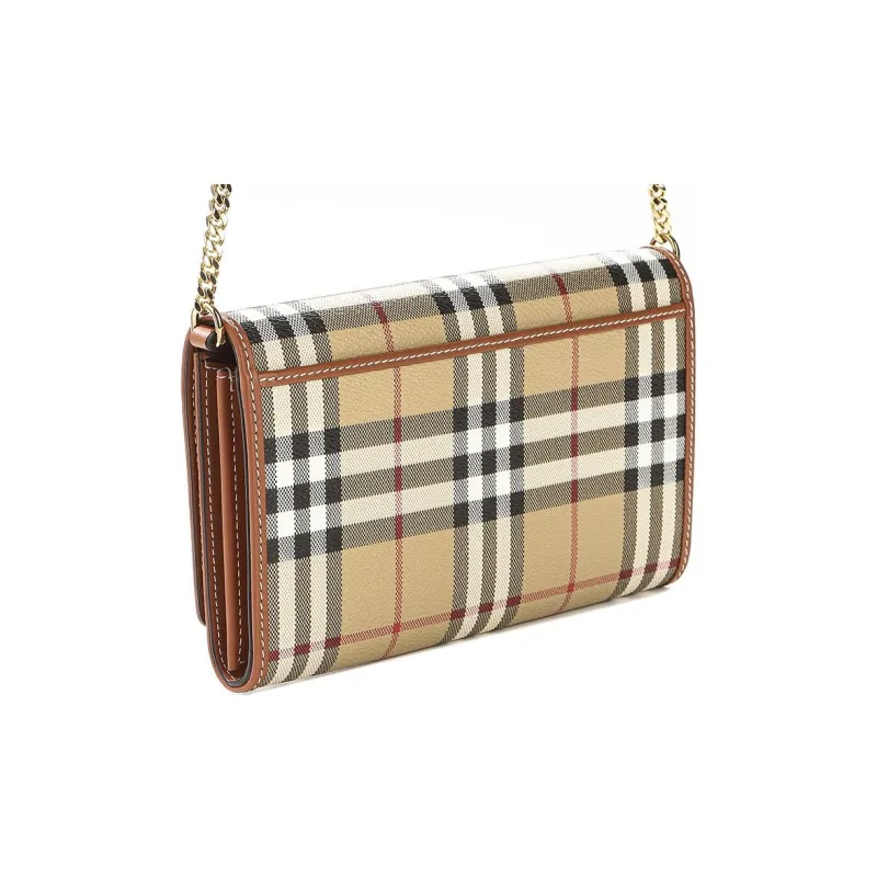 Burberry Polyurethane Crossbody Bag Shoulder Bag Regular Women's Gold-3