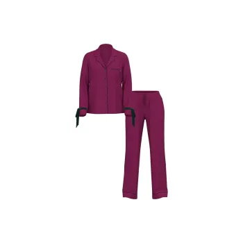 Victoria's Secret Pajama Set Women's Plum Red