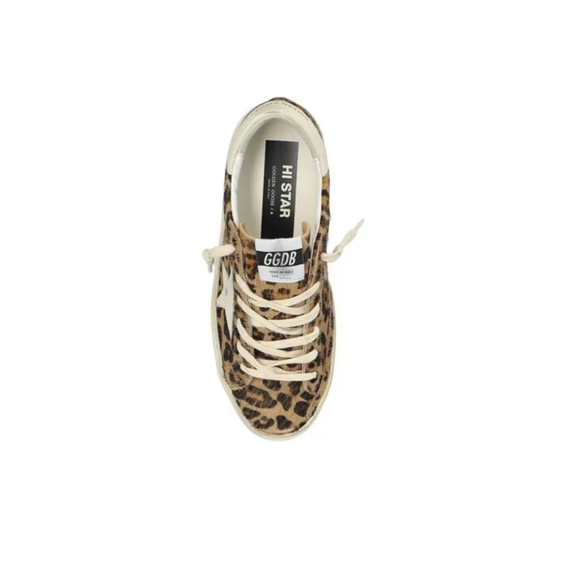 Golden Goose Hi Star Low-Top Skateboard Shoes Women's Brown-3