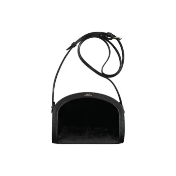 A.P.C Cotton Crescent Bag, Shoulder Bag, Crossbody Bag Mini Women's Black