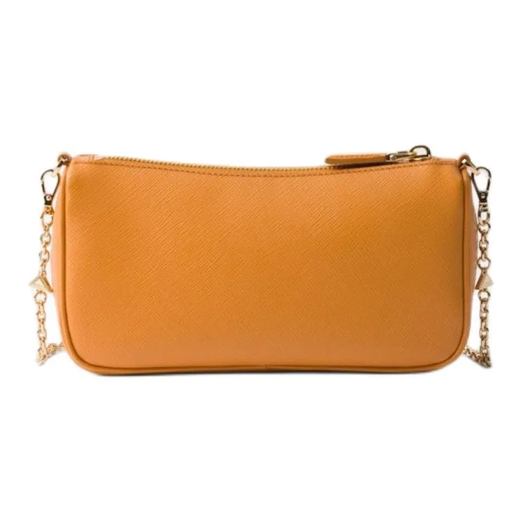 PRADA Saffiano Leather Crossbody Bag Shoulder Bag Mini Women's Amber-2