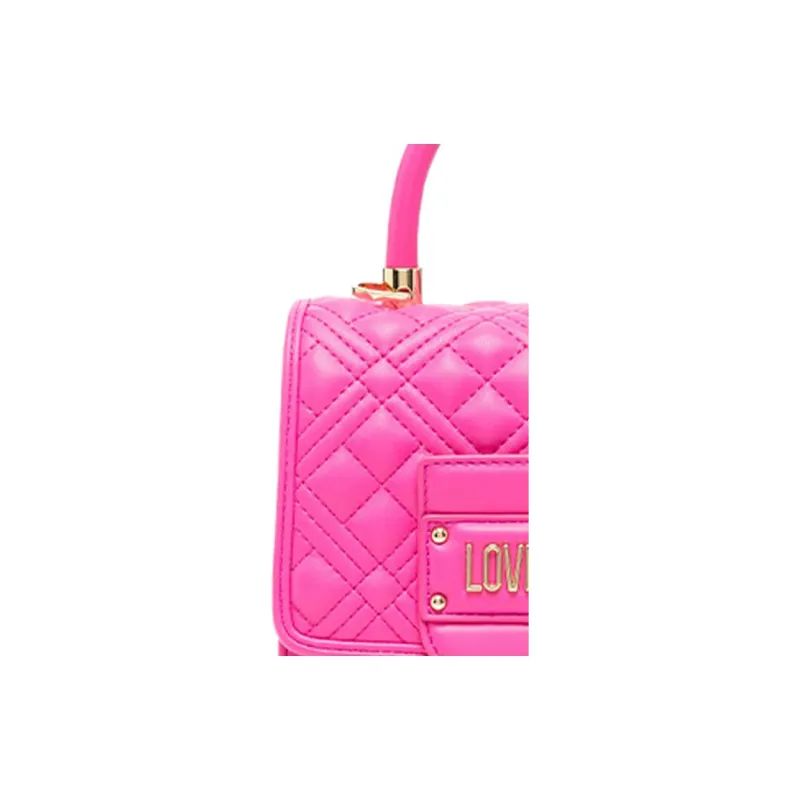 LOVE MOSCHINO Polyurethane Shoulder Bag, Crossbody Bag, Handbag Women's Peach Pink-2