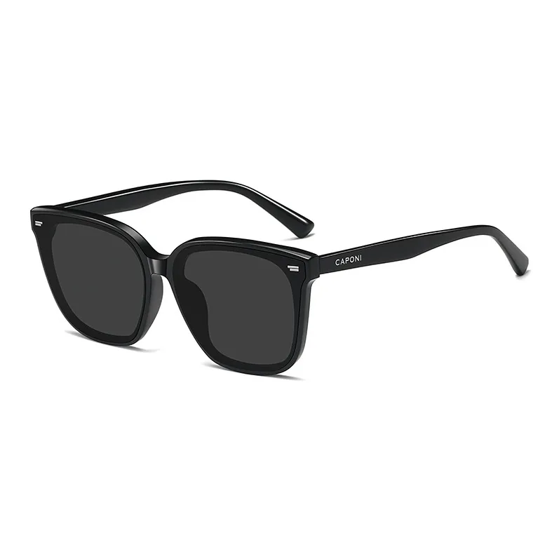 CAPONI TR/Memory Plastic Square Sunglasses Unisex-0
