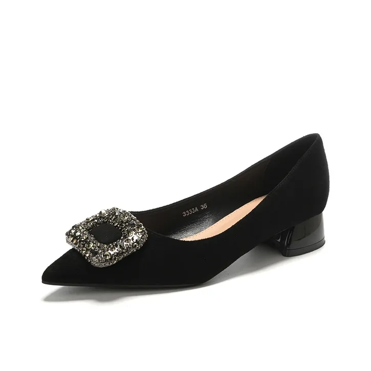 QITUMAUL Chunky Heel High Heels 3cm Women's-0