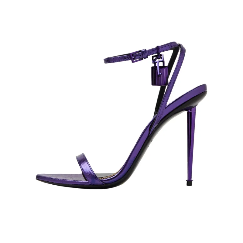 TF Strap Sandals 10.5cm Women's Purple-0