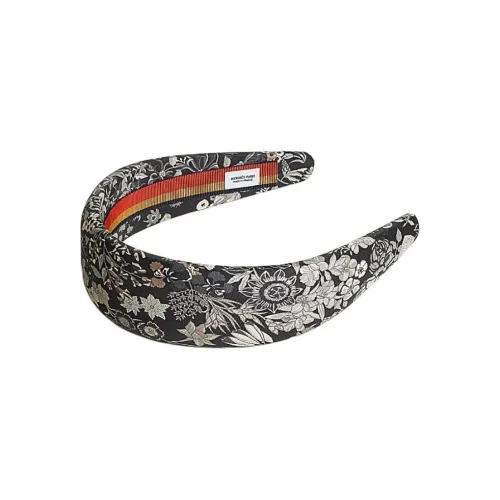 HERMES Mulberry Silk Headbands Women's Black