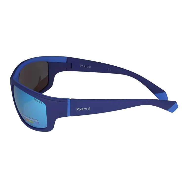 Polaroid Plastic Irregular Shape Sunglasses Men's Blue-2