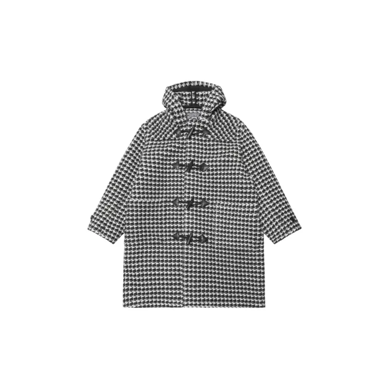 Denim Tears X Stussy Spade Jacquard Duffle Coat-0