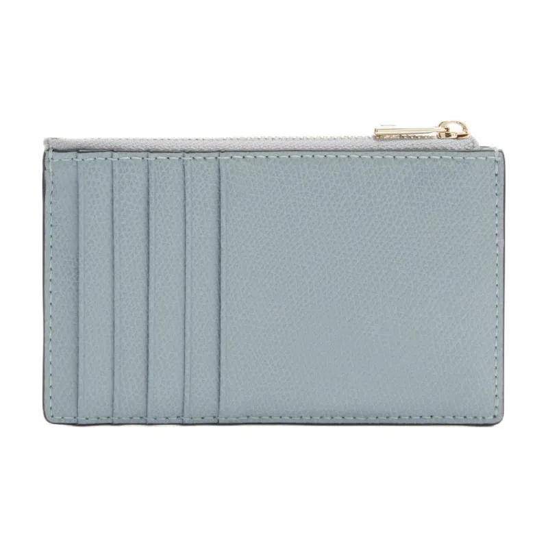 Furla Leather Card Holder Medium Size Women's Lake Blue-1