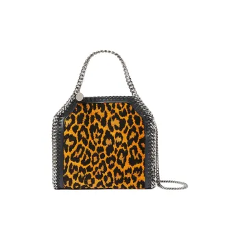 Stella McCartney Falabella Rayon Tote Bag Shopping Bag Shoulder Bag Handbag Mini Women's Leopard Print Print