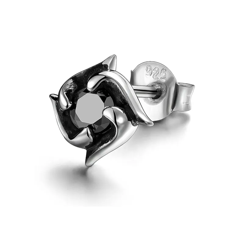 MYSH 925 Sterling Silver Stud Earrings Men's-0