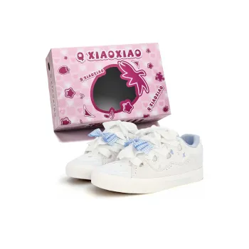 Circle Small Coverage Wear Resistant Lightweight Low Top Skateboard Shoes Women's Fresh Blue