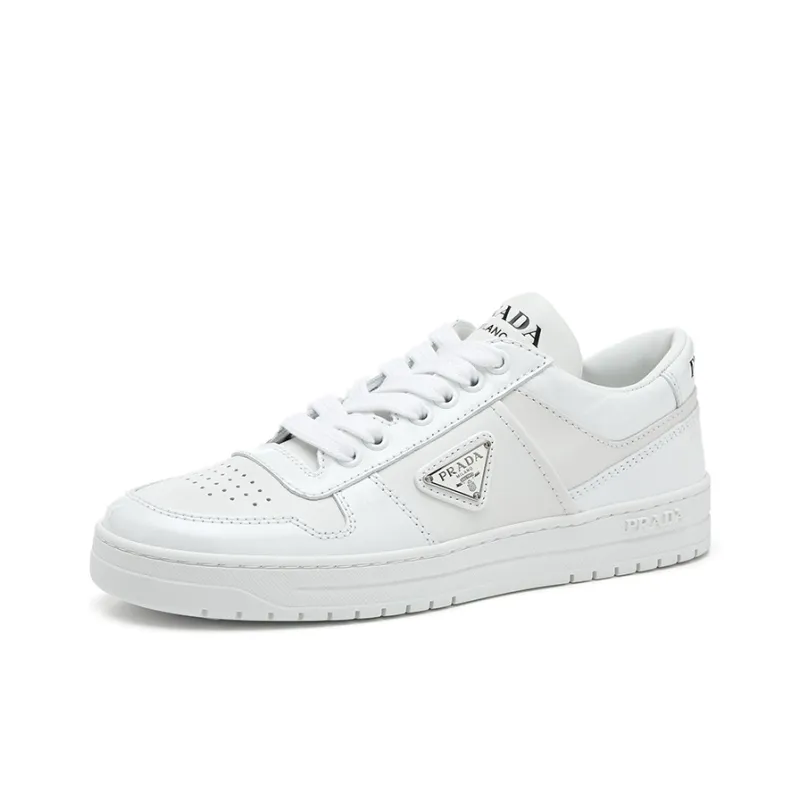 PRADA Low Top Skateboard Shoes Women's White-1