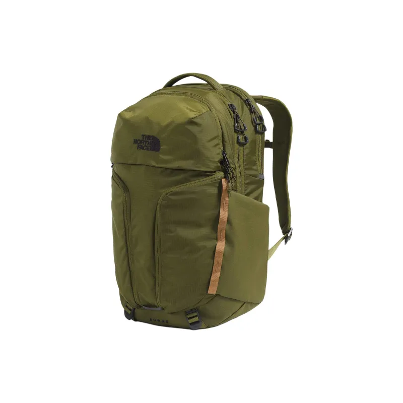 THE NORTH FACE Surge Recycled Nylon Backpack Women's Forest Olive & Practical Brown-1