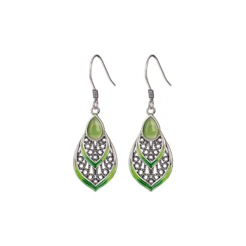 Royal Heaven's Choice Hetian Jade Earrings Jasper Unisex