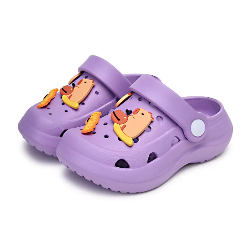 XMISTUO Cartoon Kids Clogs Summer Slip Resistant Squashy And Bouncy Feeling EVA Platform Home Slippers-15