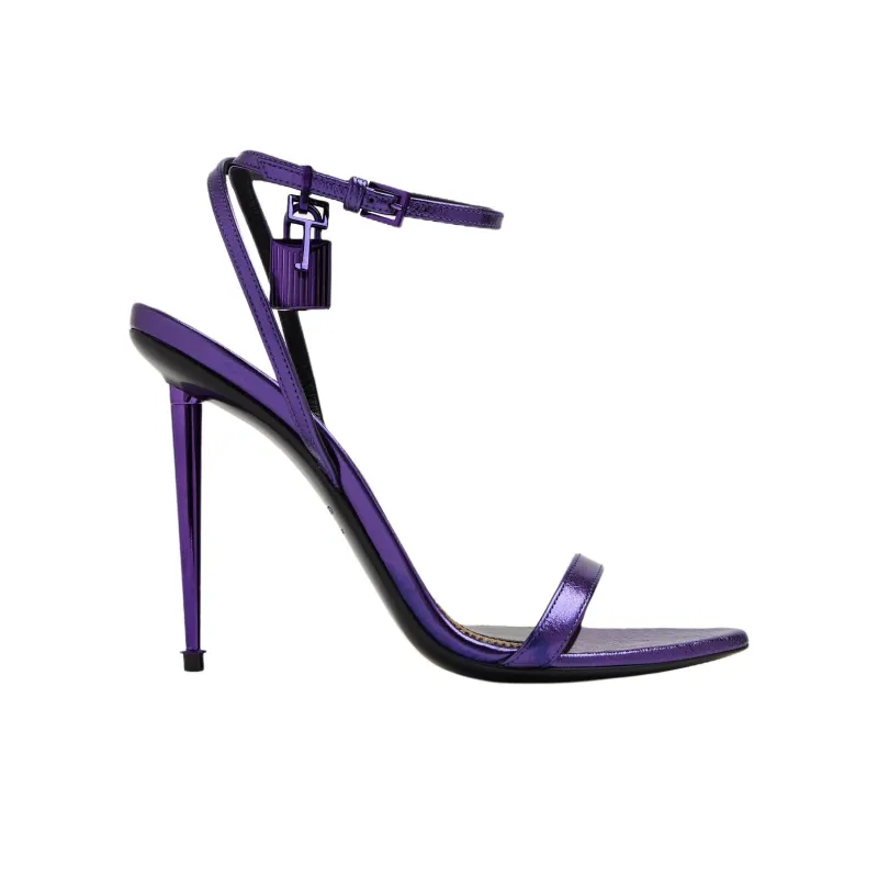TF Strap Sandals 10.5cm Women's Purple-1