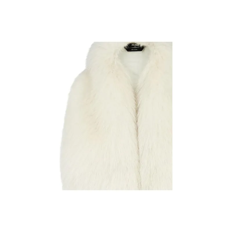 FENDI Fox Fur Shawls Women's White-1