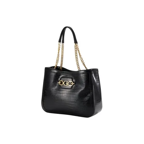 guess Noelle Artificial Leather Tote Bag Shopping Bag Handbag Shoulder Bag Regular Unisex Black
