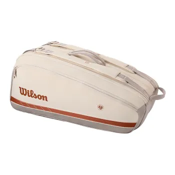 Wilson Tennis Racket Bags Unisex Cream/Red Clay