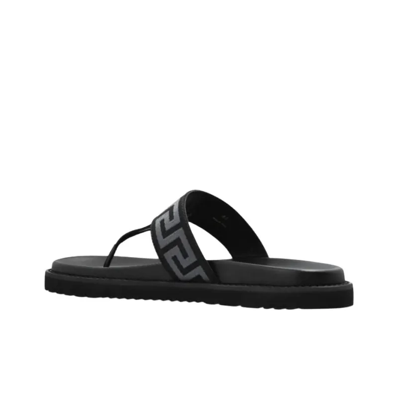 FANSIZHE Slip-Resistant Flip Flops Men's Black-3