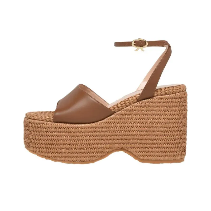 GIANVITO ROSSI Thalia Strap Sandals 4.5cm Women's Brown-0
