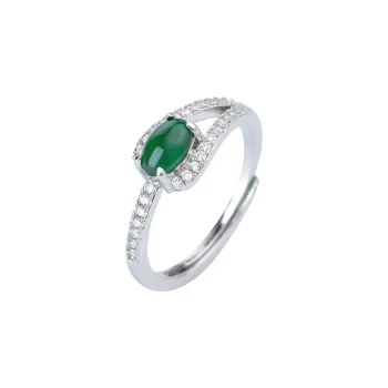 CUIYURIJI Ice Glutinous Jadeite Rings Women's