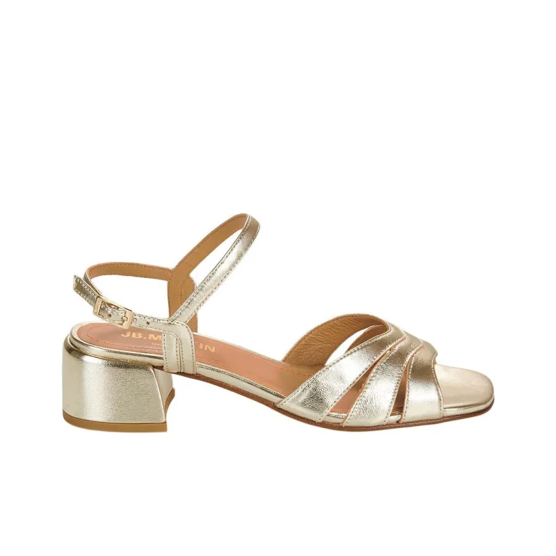 JB MARTIN Mira Strap Sandals 4cm Women's Gold-1