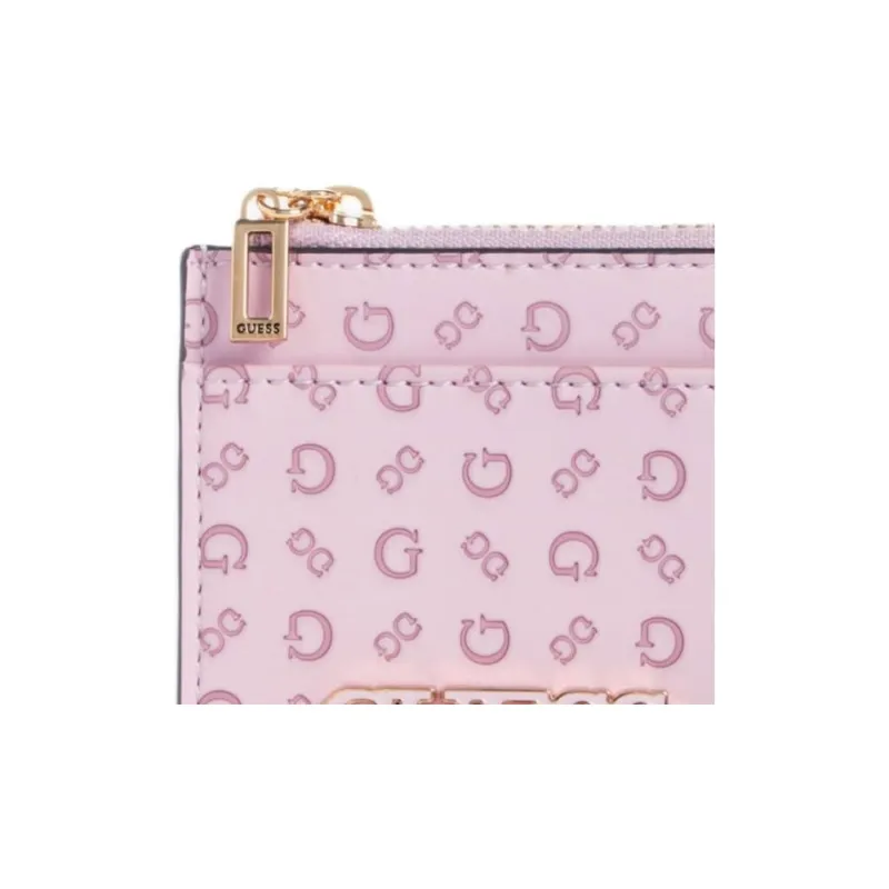 GUESS Artificial Leather Wallets Card Holders Women's Purple-4