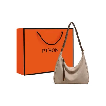 PT'SON Synthetic Leather Tote Bag, Shopping Bag, Shoulder Bag Women's Khaki