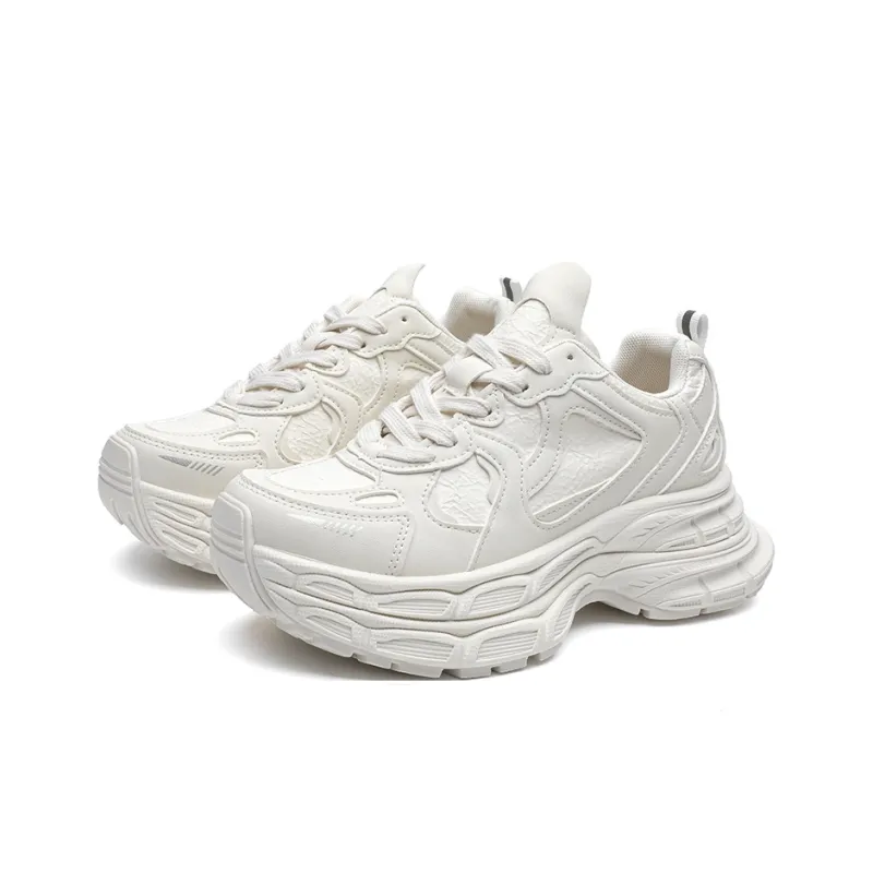 ABIDJAN Wear-Resistant Height Increasing Low-Top Chunky Sneakers Women's-2